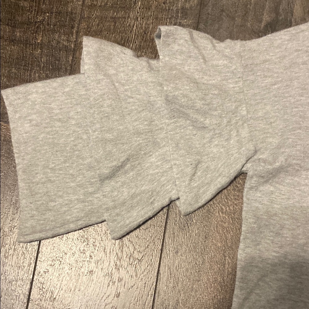 Gray Ruffle Sleeve Sweater - Picture 2 of 4